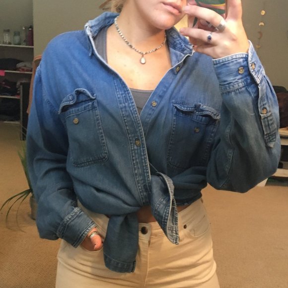 VINTAGE DENIM BUTTON UP - Picture 11 of 14